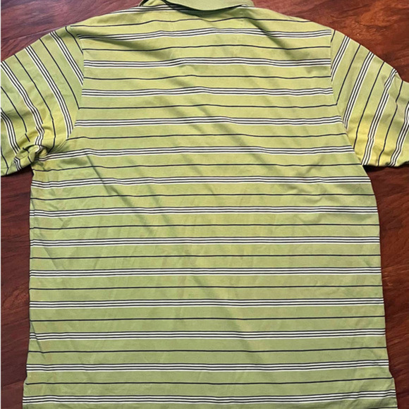 Eddie Bauer Green Striped Polo Size XL - Picture 2 of 6